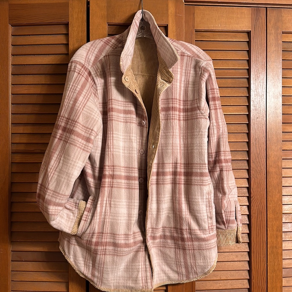 Reversible Flannel Corduroy Shacket EUC Sz XL